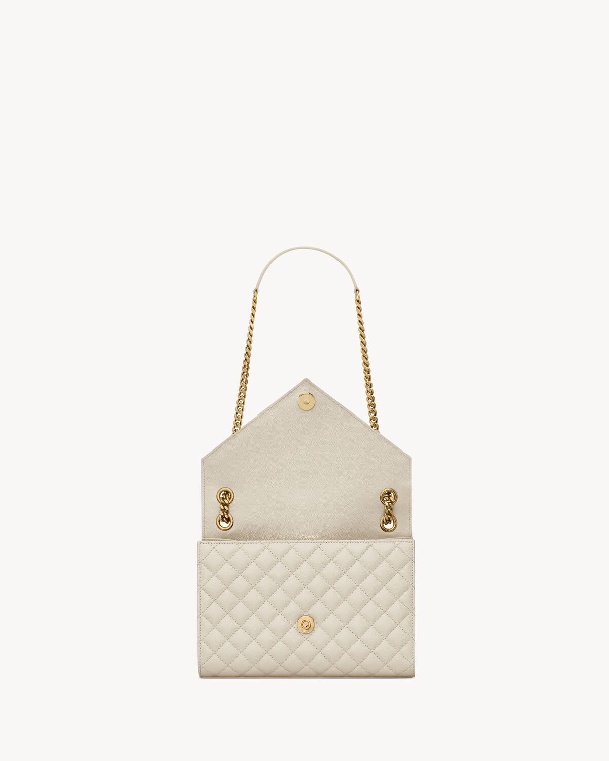 YSL Envelope Medium in Quilted Grain De Poudre Embossed Leather - Image 3